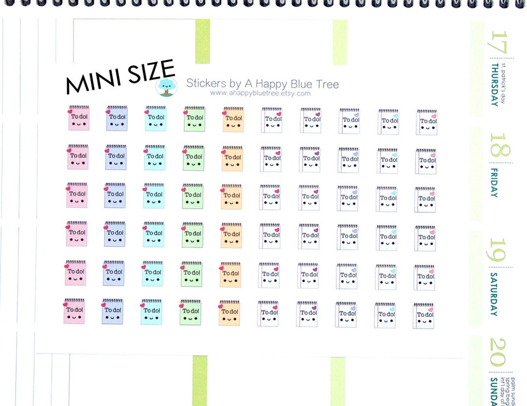 MINI Happy to Do List Reminder Tracker Cute Kawaii Planner Stickers ...