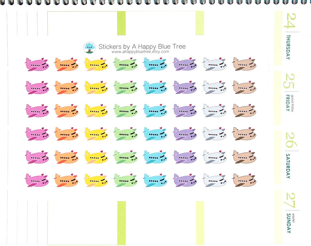 Happy Airplane Travel Reminder Tracker Erin Condren Life Planner Mambi ...