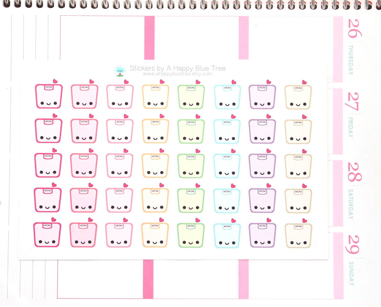 Happy (or Sad) Scale Reminder Tracker Cute Kawaii Planner Stickers Erin ...