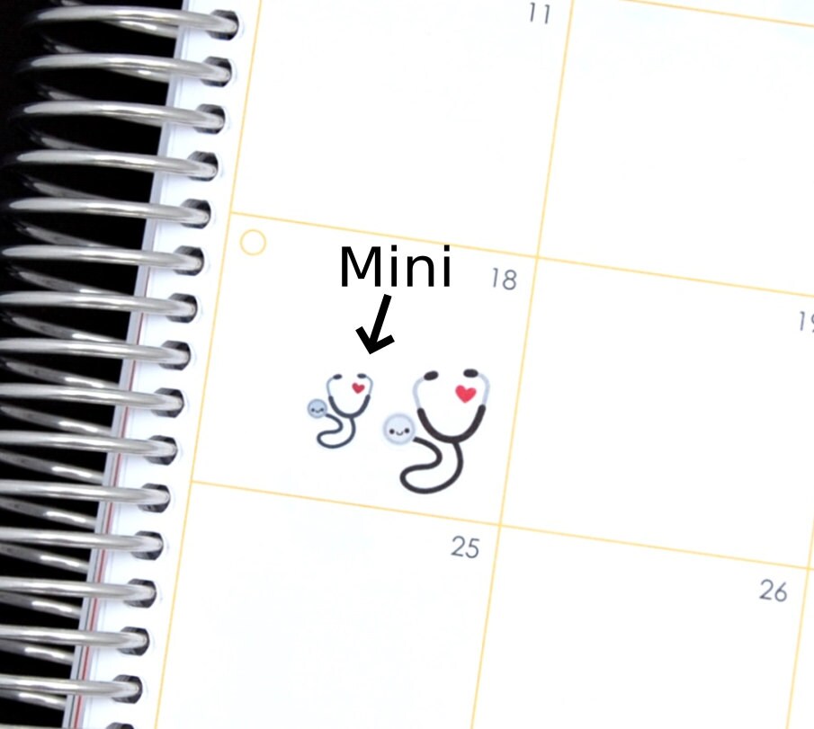 MINI Happy Doctor Stethoscope Reminder Stickers Personal Planner A5 ...