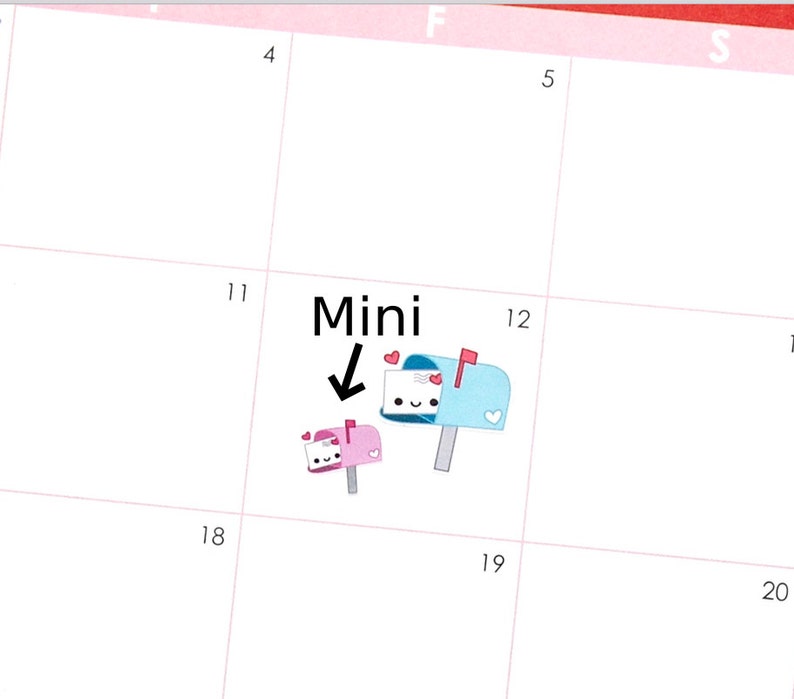 MINI Happy Mail Day Reminder Tracker Cute Kawaii Personal Planner ...