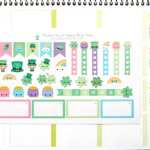 Happy Lucky St Patricks Day Sticker Set HORIZONTAL Erin Condren Life ...