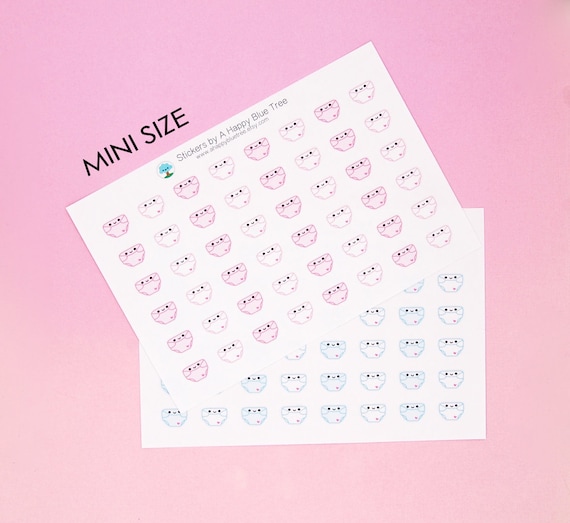 Kawaii Diaper Planner Stickers