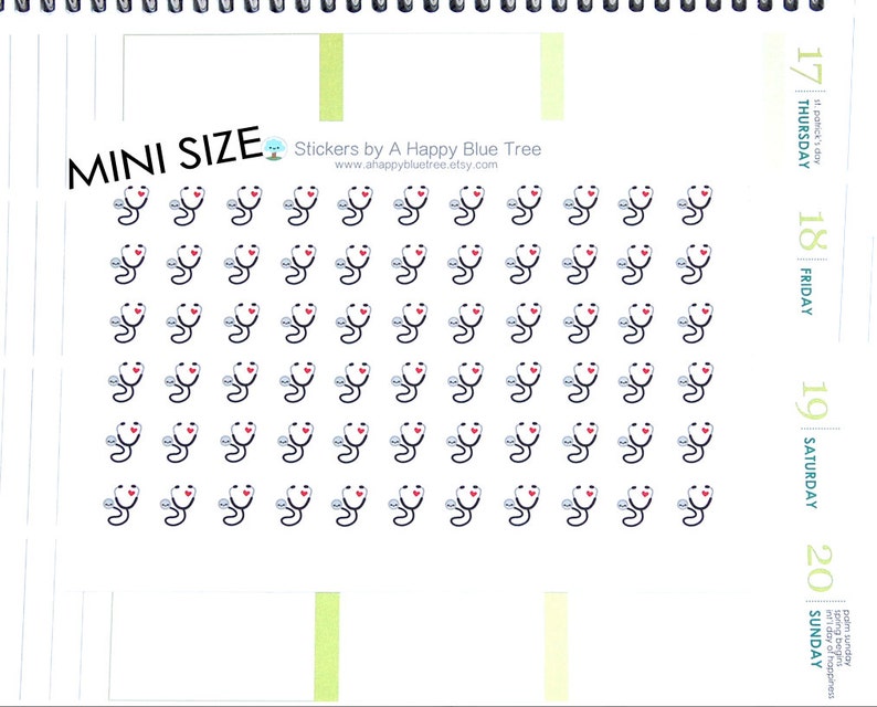 MINI Happy Doctor Stethoscope Reminder Stickers Personal Planner A5 ...