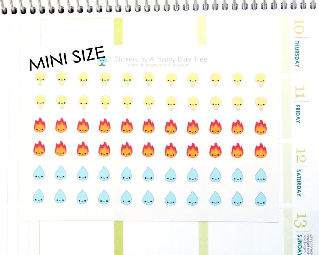 MINI Happy Utilities Monthly Reminder Tracker Cute Kawaii Planner ...