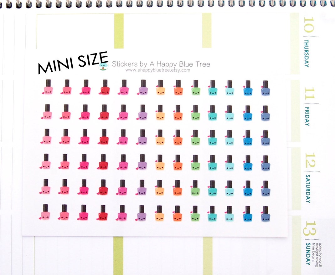 MINI Happy Nail Polish Manicure Pedicure Reminder Erin Condren Life P…
