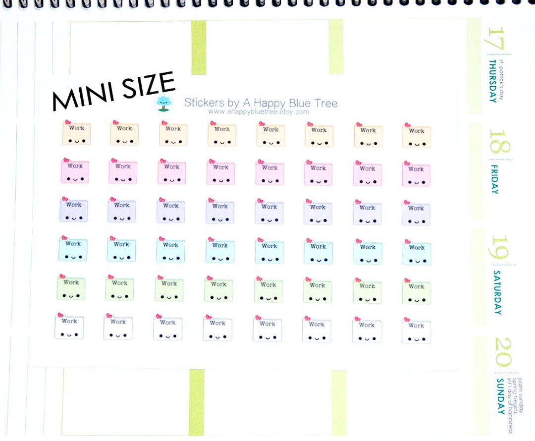 MINI Happy Work Schedule Reminder Tracker Cute Kawaii Personal Planner ...