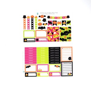 Happy Halloween Treats Sticker Set of 10 VERTICAL Erin Condren Life ...