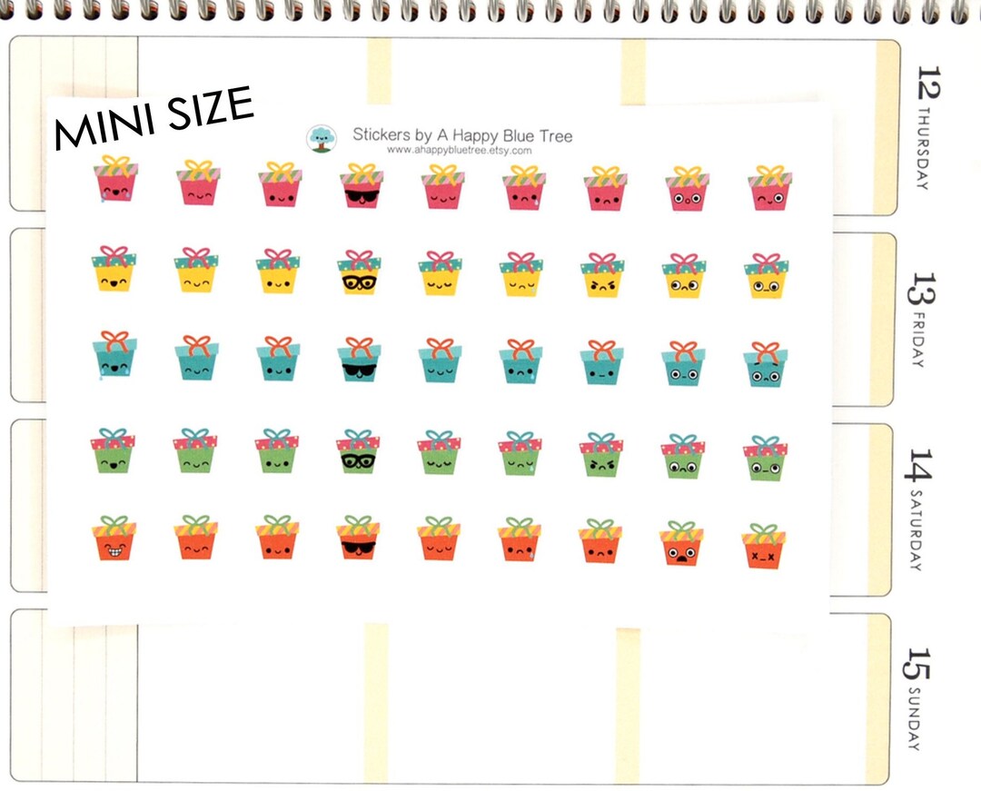 MINI Happy Present EMOTIONS Themed Stickers for Erin Condren Life ...