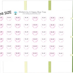 Happy MINI Baby Diaper Reminder Tracker Cute Kawaii Planner Stickers Erin Condren ECLP Mambi Kikkik Plum Midori A6 Personal Funny Change Buy image 3