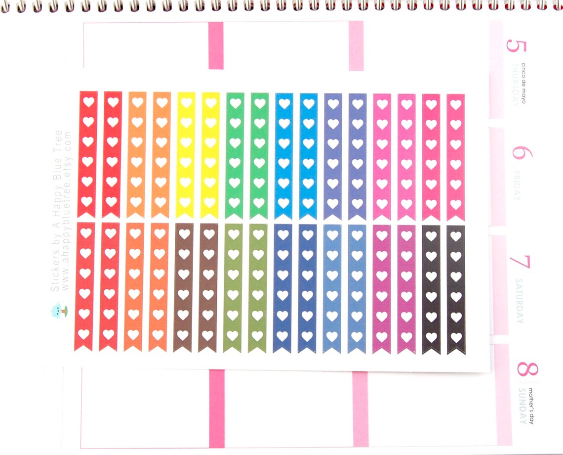 Full Size Flags (bright Colors) Checklist Stickers Vertical Erin ...
