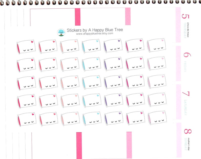 Sleepy Pillow Write in Tracker Reminder Cute Kawaii Personal Planner ...