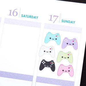 Glücklich Video Game Controller Tracker Erinnerung Kawaii Aufkleber Erin Condren Planer Kikkik Midori lustige Mambi Pflaume Filofax persönliche
