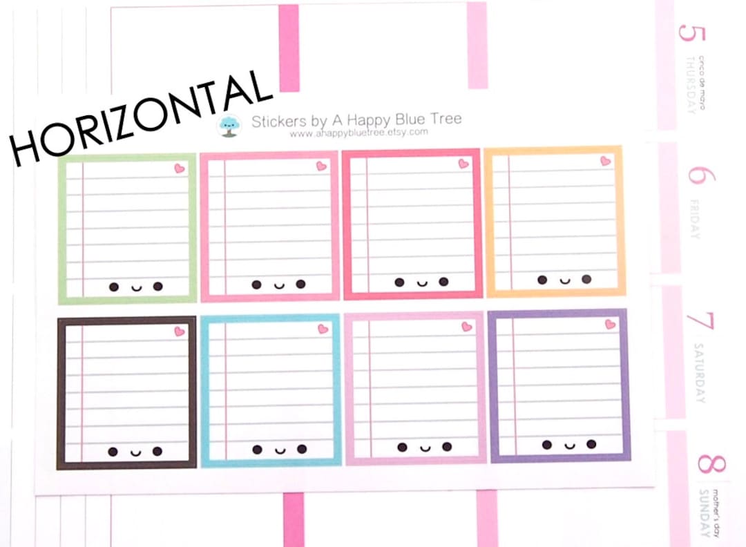 Happy Paper List Full Box Stickers for Erin Condren Life Planner ...