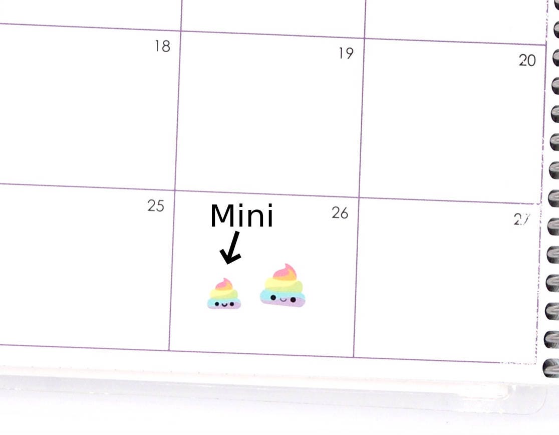 Happy MINI Unicorn Rainbow Themed Stickers Erin Condren Life - Etsy