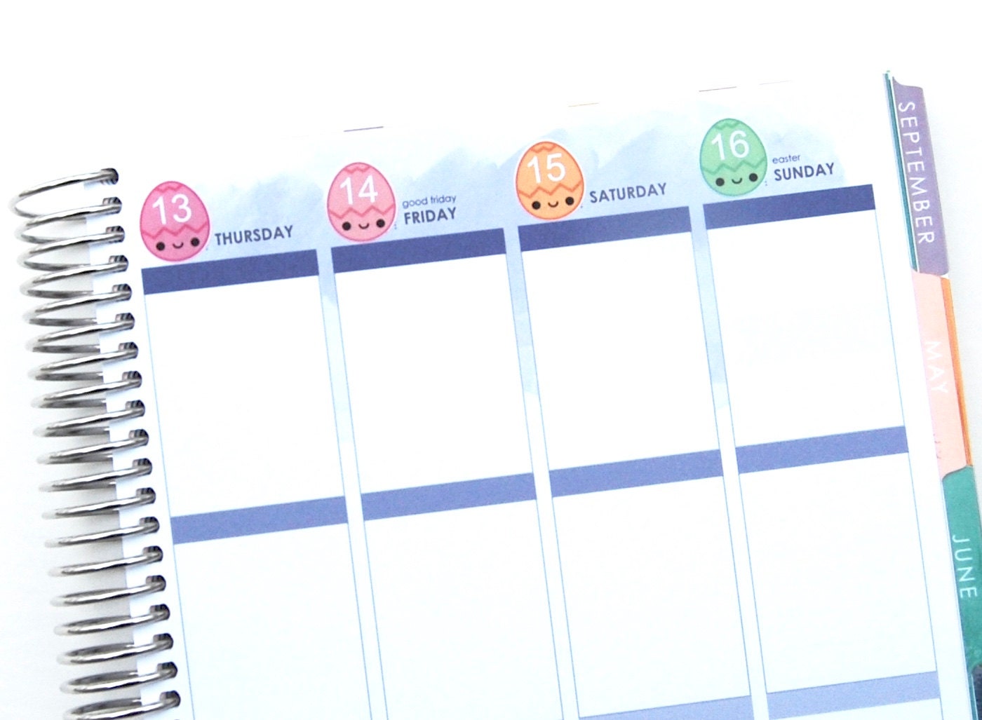 Happy Easter Eggs Date Dots Covers Vertical or Horizontal Erin Condre…