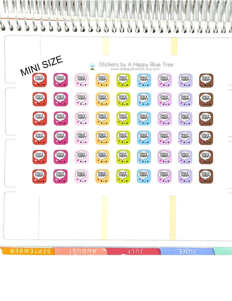 Mini Stickers Kawaii de Terapia del Habla para Planner, Recordatorio de ...