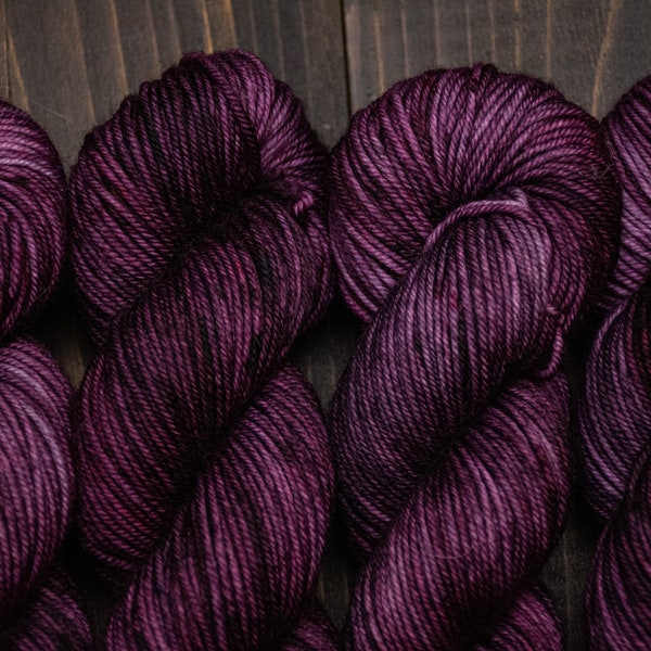 Cranberry Pond // DK Merino, Hand Dyed Yarn, Merino Wool Yar, Tonal Yarn, Vibrant Jewel Tones, Magenta, Cranberry