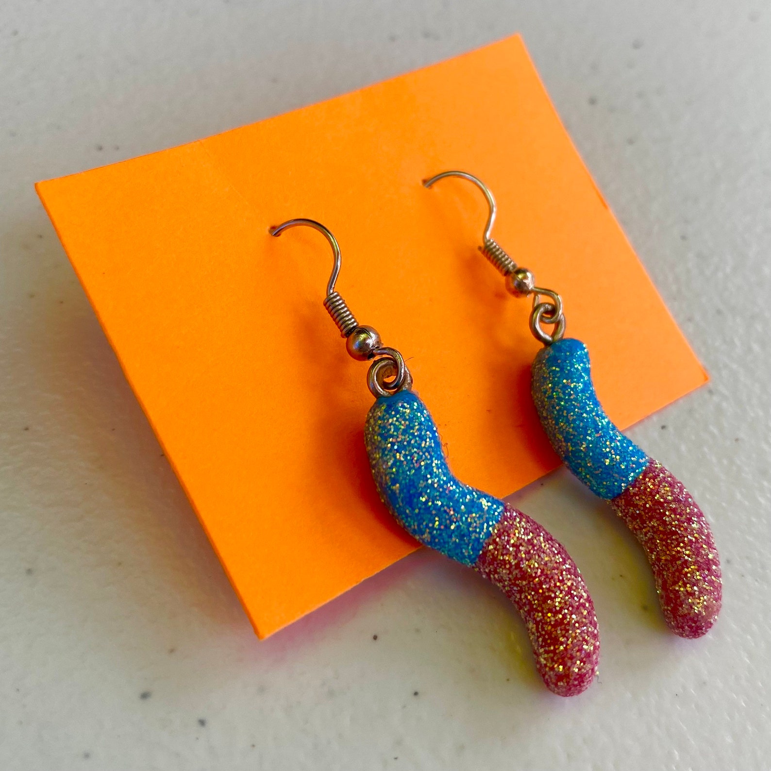 Gummy Worm Earrings Etsy