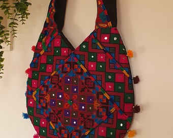 Boho Hippie banjara  bag embroidery tribal ethnic summer shoulder cross body hobo handbag