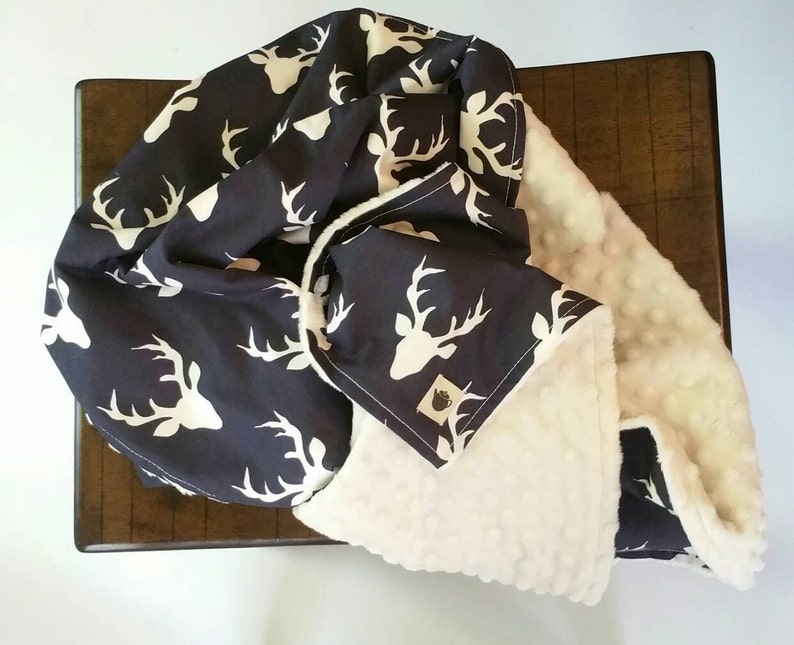 Deer Baby Blanket Faux Fur Blanket Woodland Baby Blanket Etsy