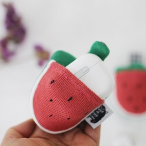 Watermelon AirPods Case: Knit Pouch Cover