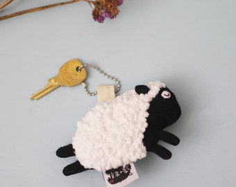 Shaun the Sheep Keychain, sheep plush toy, Sheep Accessories, Sheep Room Decorations