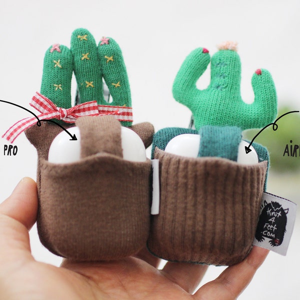 Cactus AirPods 1,2,3 /Pro/Pro2 Holder, Cactus Home decor, Cactus Keychain, Cactus toy, Earphone Organizer