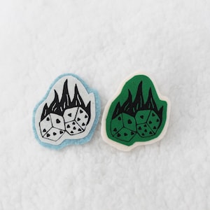 Dice on fire patch, Sew-on patch