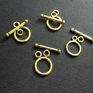 ESC-TC08: Antique Gold Toggle Clasps-10pairs