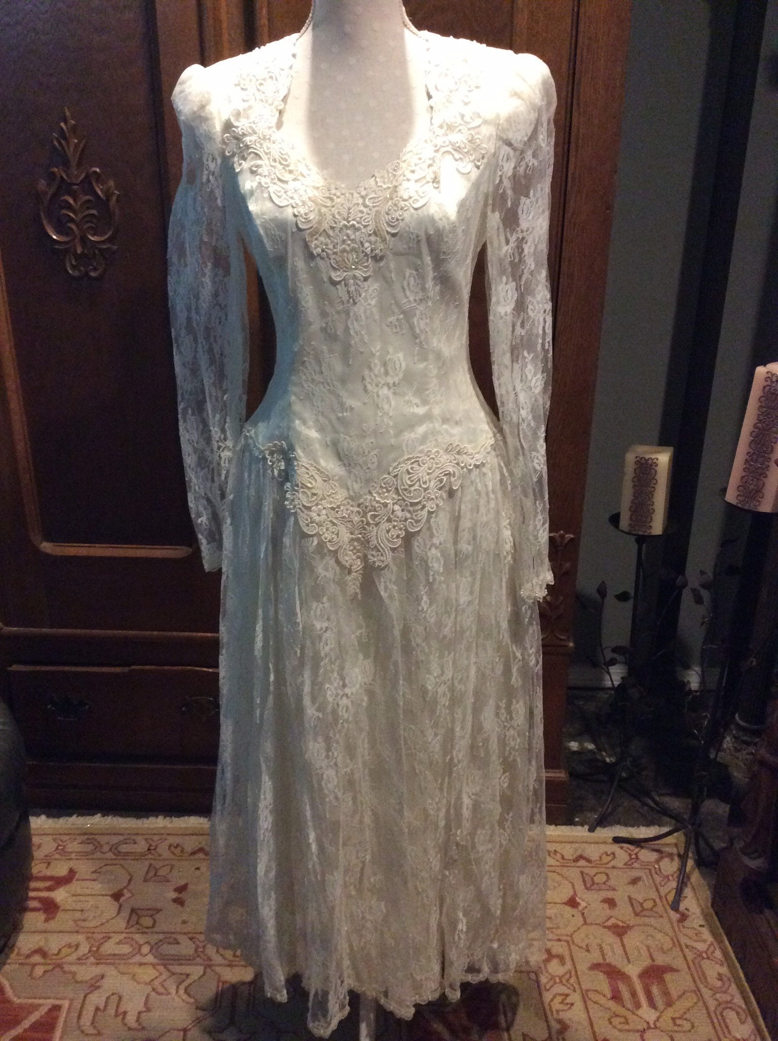 Vintage Lace Dress 1986 5a Etsy