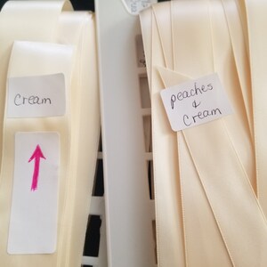 1.5&quot; double-sided satin ribbon-Cream (r-14)