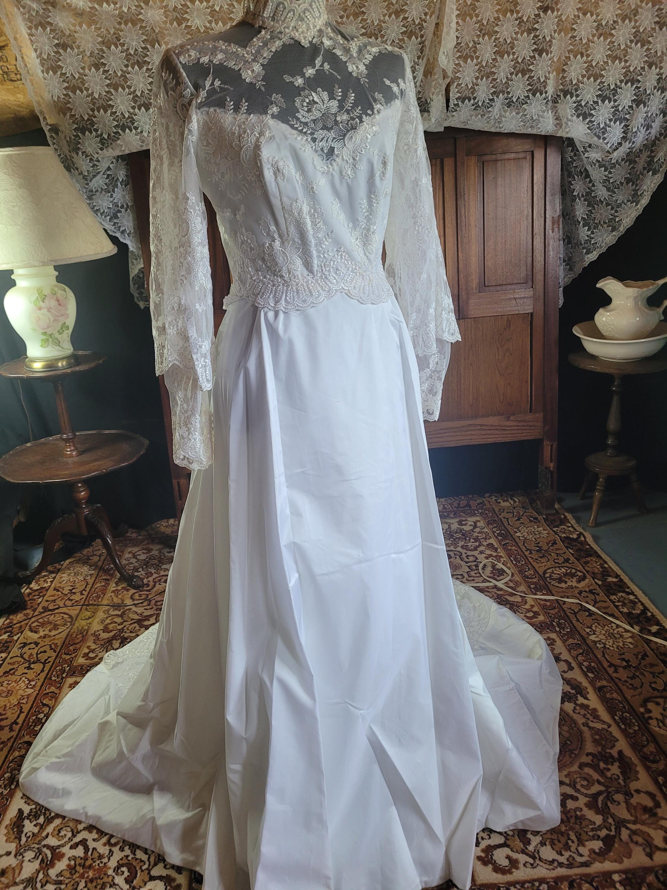 Vintage Bianchi Wedding Dress 1974] (H-3)