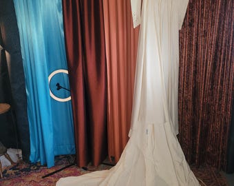 Antique post WW II taffeta wedding gown (F-4)