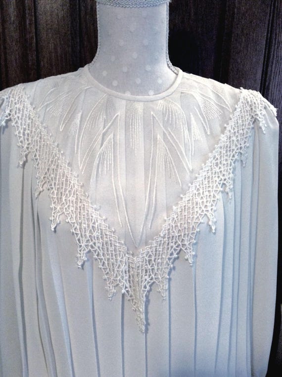 Vintage chiffon pleated dress (4a)