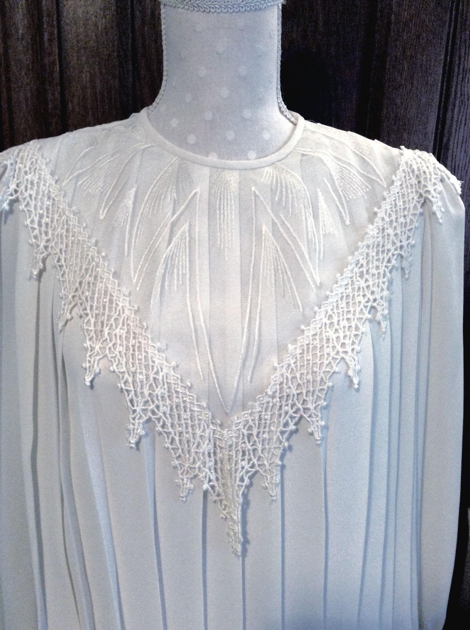 Vintage Chiffon Pleated Dress (4A)