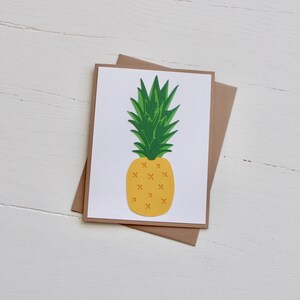 Carte de pendaison de crémaillère ananas