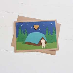 Camping with Dogs Greeting Card