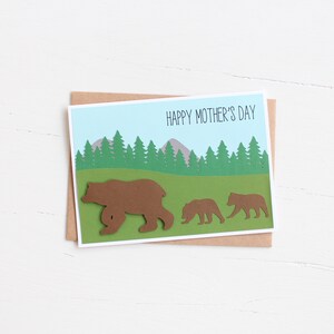 Momma Bear and Cubs Handmade Mother's Day Card image 3