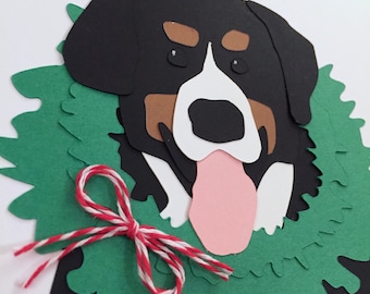 Custom Paper Cut Pet Portrait Greeting Card