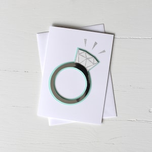 Bague de fiançailles Carte de vœux
