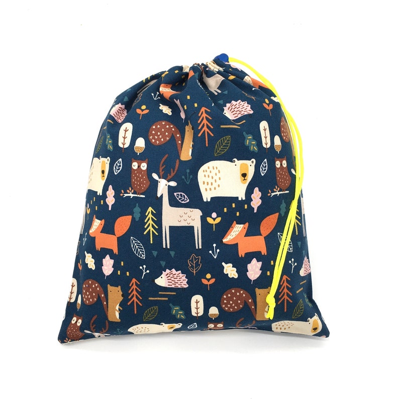 baby-reusable bag zero waste Oeko Tex cloth travel baggift bag flowers and pets