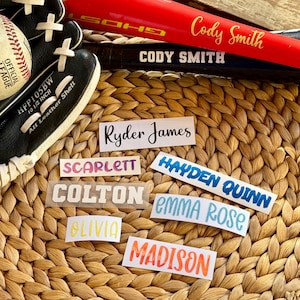 Custom Baseball Bat Name Decal: Personalized Player Sticker