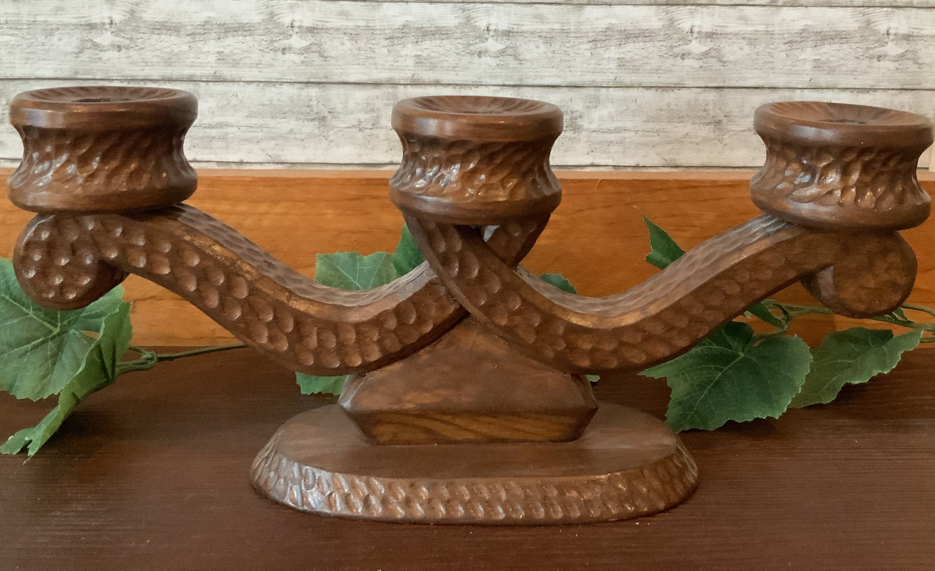 Wood Candle Holder German Decor German Wood Carving Vintage Etsy