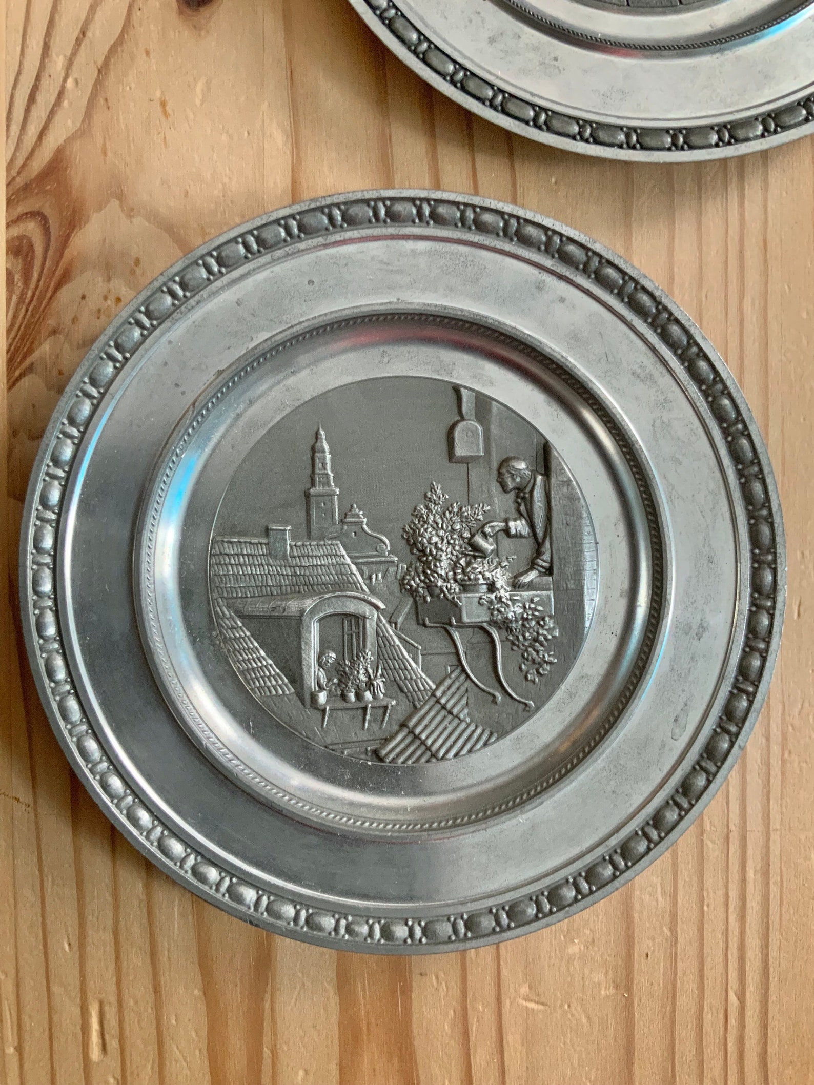 Pewter Plates Bavarian Decor Vintage German Decor German Etsy UK