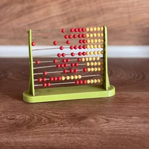 Vintage Abacus Plastic Beads Retro Maths Sums Wooden Abacus Calculator Computer Toy Wood abacus for children Homeschool