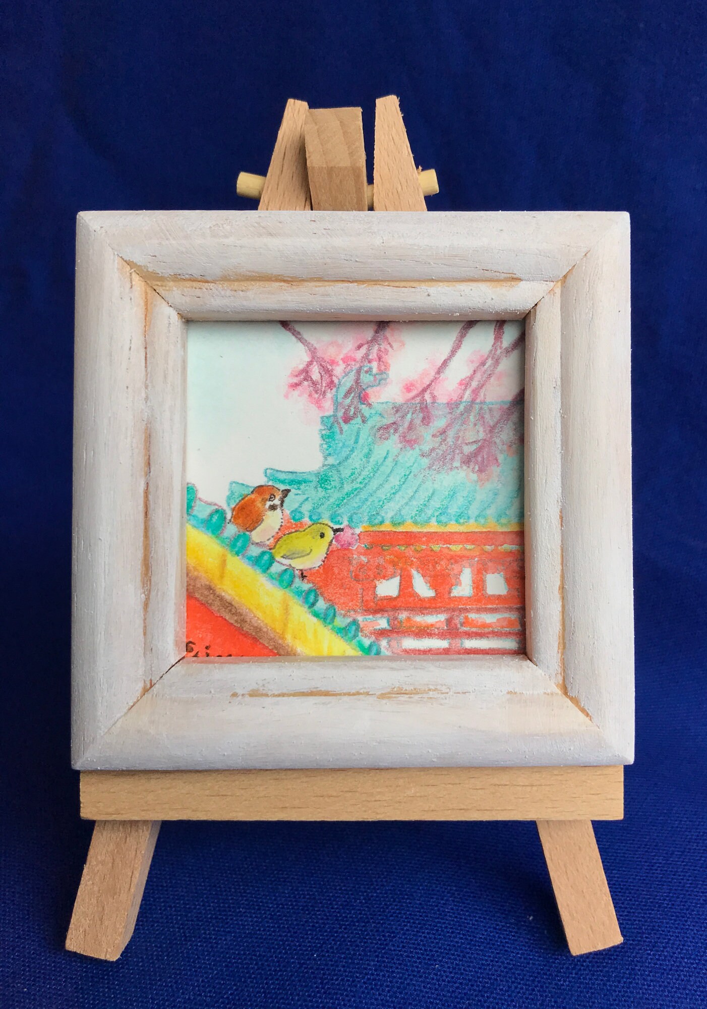 My New Kyoto Friend 春の京都と新しいお友達 Sparrow Meets A New Friend Etsy