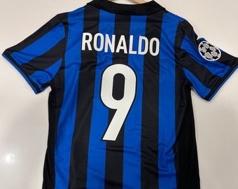 Retro 1998/99 Inter Mailand Ronaldo 9 Heimtrikot Inter Mailand 1998-1999 Ronaldo Retro-Trikot Trikot Inter Mailand 1998 Ronaldo #9 Trikot
