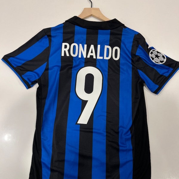 Retro 1998/99 inter milan ronaldo 9 thuisshirt Inter Milan 1998-1999 Ronaldo retro shirt jersey Inter Milan 1998 Ronaldo #9 Jersey