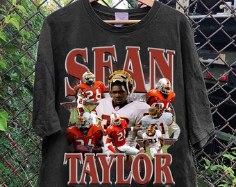 Vintage 90er Jahre Grafik-Stil Sean Taylor T-Shirt, Sean Taylor Vintage übergroßes T-Shirt, American Football Geschenk für Frauen und Männer Unisex T-Shirt